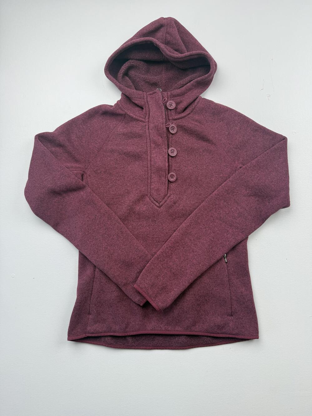 The North Face Sweater Womens Medium Purple Hooded Long Sleeve Pullover Knit